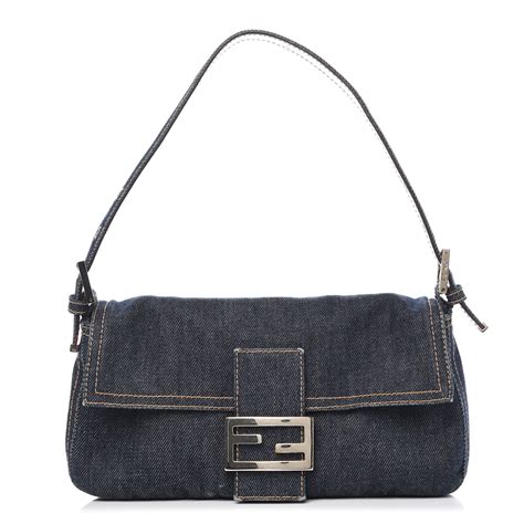 fendi baguette large blue denim bag|baguette Fendi vintage.